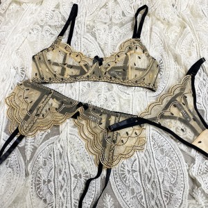 INS Eorpach agus Mheiriceá - stíl lingerie sexy. Antoisceach - tanaí móide - Méid lása lingerie erotic. Tacar bra a fhágann go bhfuil cíocha móra le feiceáilníos lú agus a choisceann sagging (trí cinn - píosa sraith).Wlv255price:$159.99